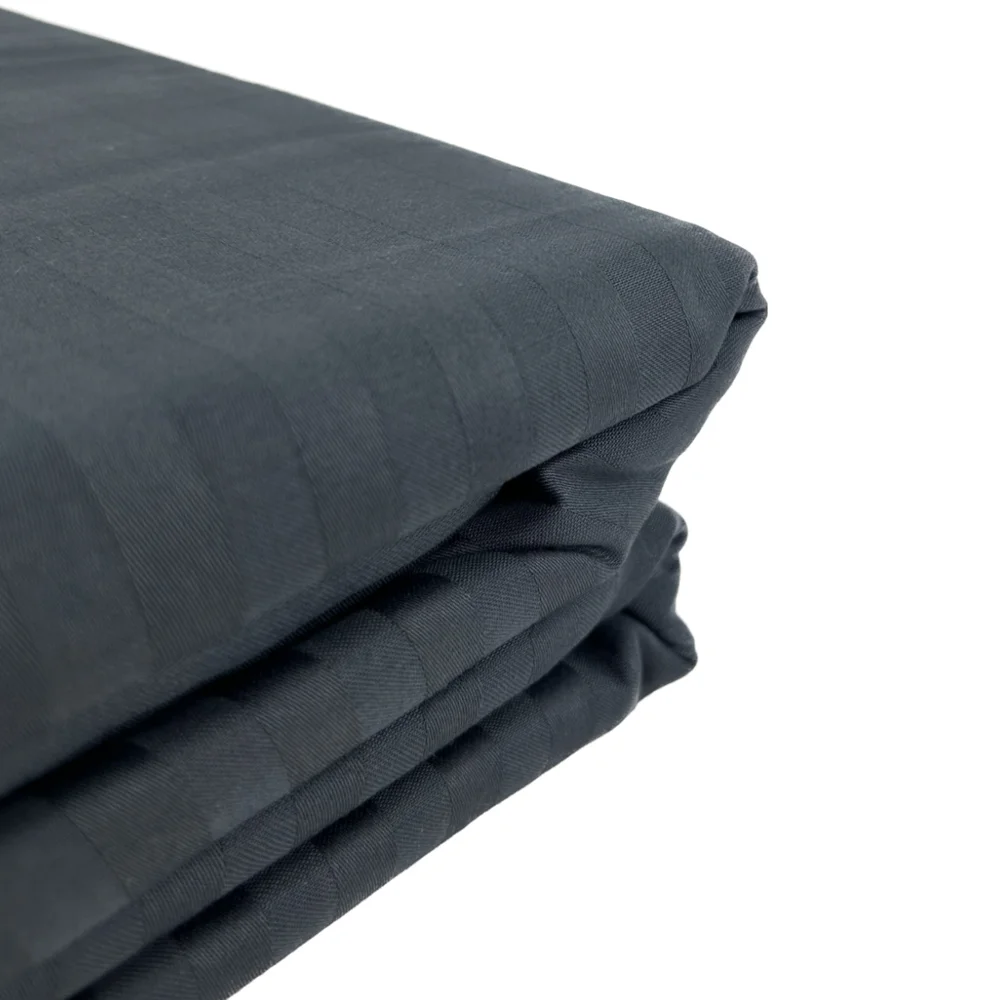 Комплект постельного белья SoundSleep Stripe Dark Grey сатин-страйп семейный 160х220 см темно-серый (94247954)